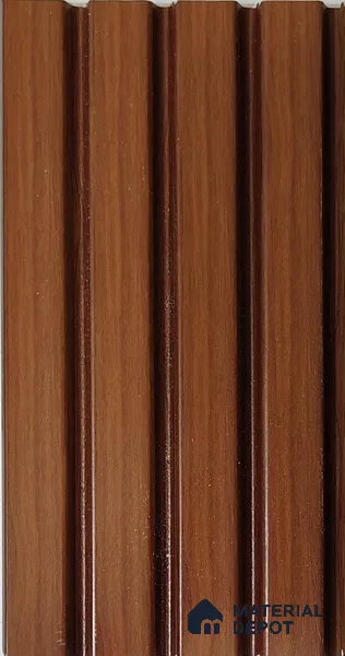 Brown Wood Look PN 07891 9.5 ft x 5 inch Charcoal Panel/Louver - 11 mm