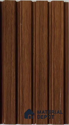 Brown Wood Look PN 07892 9.5 ft x 5 inch Charcoal Panel/Louver - 11 mm