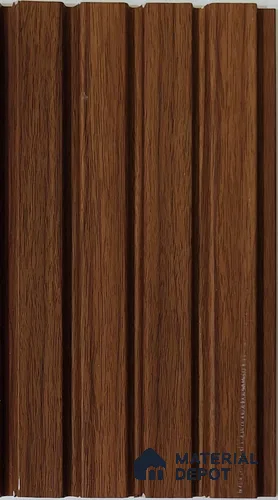 Brown Wood Look PN 07892 9.5 ft x 5 inch Charcoal Panel/Louver - 11 mm