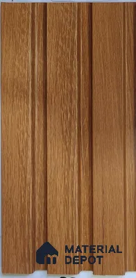 Brown Wood Look PN 07895 9.5 ft x 5 inch Charcoal Panel/Louver - 11 mm
