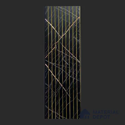 Black Marble Look PVC Louver/Panel | 10 ft x 1 ft | 10 - mm | PN 08019