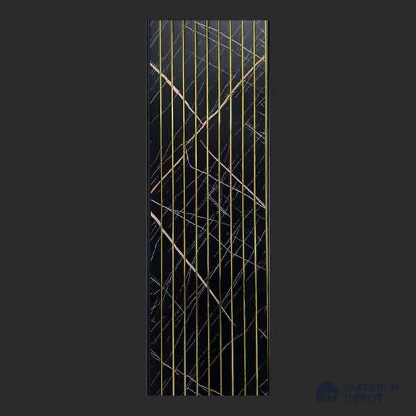 Black Marble Look PVC Louver/Panel | 10 ft x 1 ft | 10 - mm | PN 08019
