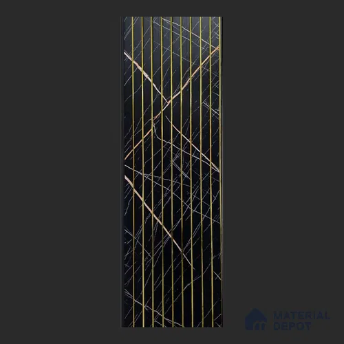 Black Marble Look PVC Louver/Panel | 10 ft x 1 ft | 10 - mm | PN 08019