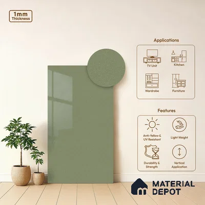 LM 01375 Prismatic Pearl 8 ft x 4 ft Texture Finish Decorative Laminate - 1 mm  | Suitable for TV Unit, Wardrobe, Kitchen Cabinets