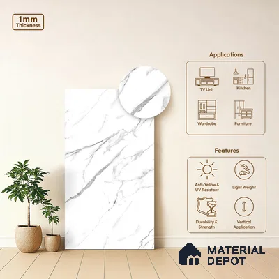 LM 01441 Serene Ease 8 ft x 4 ft Super Matte Finish Decorative Laminate - 1 mm  | Suitable for TV Unit, Wardrobe, Kitchen Cabinets