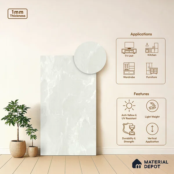 LM 01444 Tokyo Rust 8 ft x 4 ft Super Matte Finish Decorative Laminate - 1 mm  | Suitable for TV Unit, Wardrobe, Kitchen Cabinets