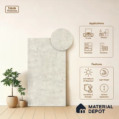 Stone Look LM 01457 Opulent Relief 8 ft x 4 ft Super Matte Finish Decorative Laminate - 1 mm  | Suitable for TV Unit, Wardrobe, Kitchen Cabinets