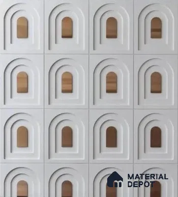 Duco Paintable Arched Niche 3D CNC Made HDHMR Panel 8 ft x 4 ft - 17 mm