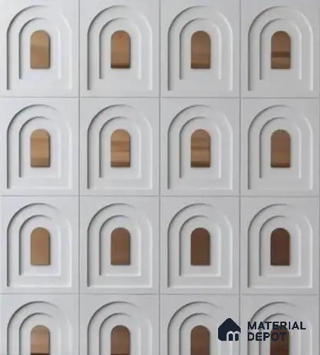 Duco Paintable Arched Niche 3D CNC Made HDHMR Panel 8 ft x 4 ft - 17 mm