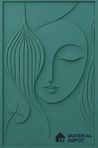 Art Deco Face Relief HR 00243 C 6.1 ft x 3.5 ft Duco Paintable CNC Made HDHMR - 25 mm
