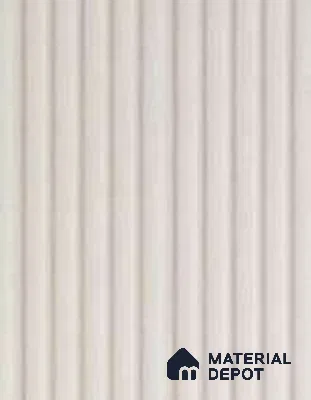White Plain Colour Louver PN 05884 9 ft x 6.2 inch WPC Panel - 12 mm | Suitable for Feature Wall, TV Unit & Living Room | Width is Subjected to 5% Variation