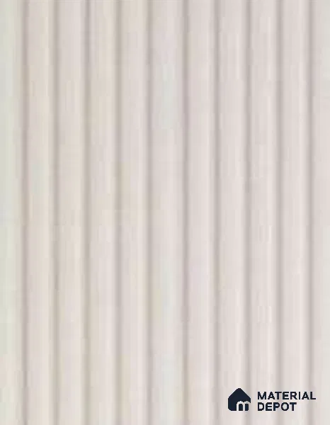 White Plain Colour Louver PN 05884 9 ft x 6.2 inch WPC Panel - 12 mm | Suitable for Feature Wall, TV Unit & Living Room | Width is Subjected to 5% Variation