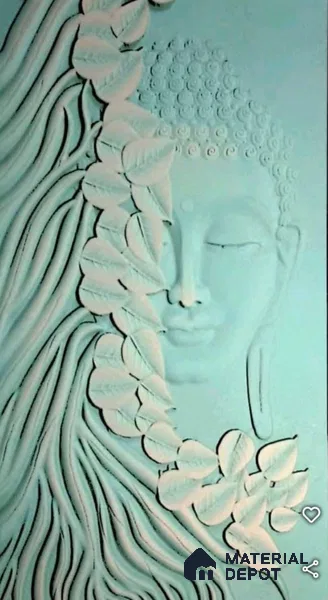 Duco Paintable Buddha Leaf 8ft x 4ft CNC Made HDHMR - 25 mm