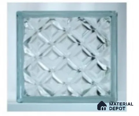 Clear Glass Block Diamond Pattern