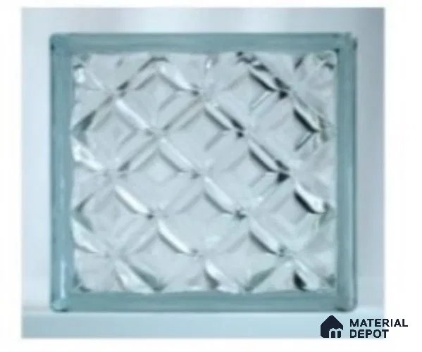 Clear Glass Block Diamond Pattern