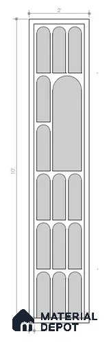 Duco Paintable Custom Design 10 ft x 4 ft HDHMR - 25 mm