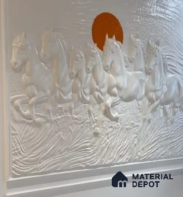 Duco Paintable Horses Customised Design MDF Board 8 ft x 4 ft - 30 mm (Full Sheet Design)