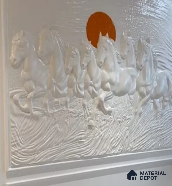 Duco Paintable Horses Customised Design MDF Board 8 ft x 4 ft - 30 mm (Full Sheet Design)