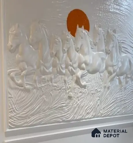Duco Paintable Horses Customised Design MDF Board 8 ft x 4 ft - 30 mm (Full Sheet Design)