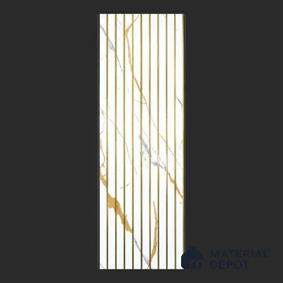 Beige Marble Look PVC Louver/Panel | 10 ft x 1 ft | 10 - mm | PN 08035