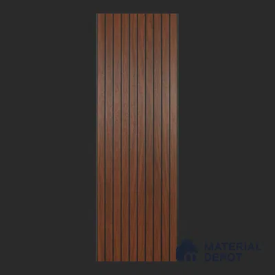 Brown Wooden Louver PN 00385 10 ft x 12 inch PVC Panel - 10 mm | Suitable for Feature Wall, TV Unit & Living Room | Width is Subjected to 5% Variation