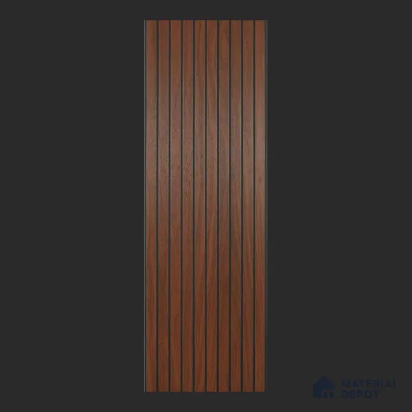 Brown Wooden Louver PN 00385 10 ft x 12 inch PVC Panel - 10 mm | Suitable for Feature Wall, TV Unit & Living Room | Width is Subjected to 5% Variation