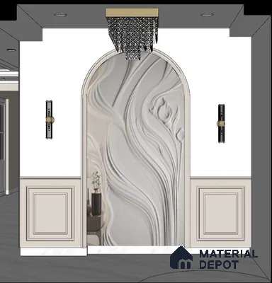 Pattern 1 Decorative CNC Made HDHMR 8 ft x 4 ft - 25 mm