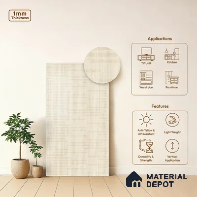 Abstract Look LM 19324 Baraki Walnut 8 ft x 4 ft Texture Finish Decorative Laminate - 1 mm | Suitable for TV Unit, Wardrobe, Kitchen Cabinets