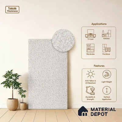 Stone Look LM 19344 Painted Concrete 8 ft x 4 ft Texture Finish Decorative Laminate - 1 mm | Suitable for TV Unit, Wardrobe, Kitchen Cabinets