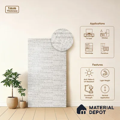 Stone Look LM 19369 Painted Concrete 8 ft x 4 ft Texture Finish Decorative Laminate - 1 mm | Suitable for TV Unit, Wardrobe, Kitchen Cabinets