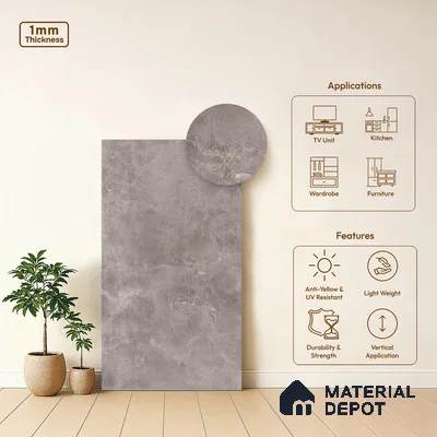 Stone Look LM 19464 C Prism Purity Super Matte Finish 8 ft x 4 ft Decorative Laminate - 1 mm | Suitable for TV Unit, Wardrobe, Kitchen Cabinets
