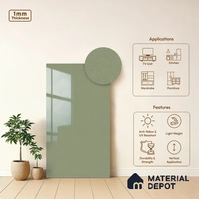 LM 21091 Dune Glitter Finish 8 ft x 4 ft Decorative Laminate - 1 mm | Suitable for TV Unit, Wardrobe, Kitchen Cabinets
