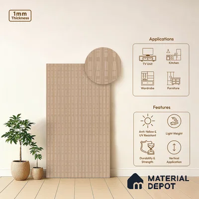 Patterened Look LM 21127 Pavona Mist Cube Texture Finish 8 ft x 4 ft Decorative Laminate - 1 mm | Suitable for Bedroom, TV Unit, Wardrobe