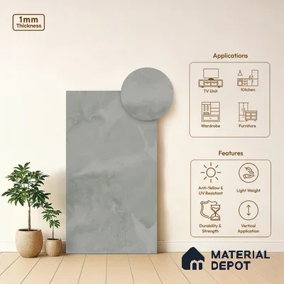 Stone Look LM 01168 Stone Finish 8 ft x 4 ft Decorative Laminate - 1 mm | Suitable for TV Unit, Wardrobe, Kitchen Cabinets