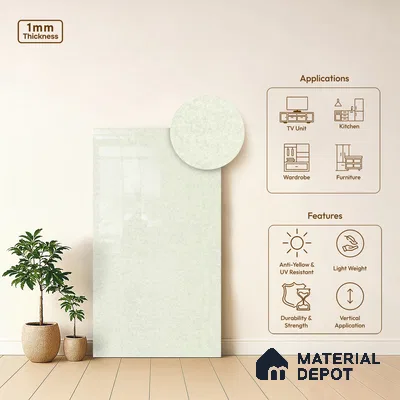 Stone Look LM 18767 Pewter Touch 8 ft x 4 ft Texture Finish Decorative Laminate - 1 mm | Suitable for TV Unit, Wardrobe, Kitchen Cabinets