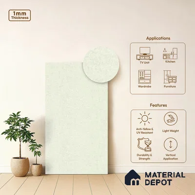 Stone Look LM 18767 B Pewter Touch 8 ft x 4 ft Texture Finish Decorative Laminate - 1 mm | Suitable for TV Unit, Wardrobe, Kitchen Cabinets