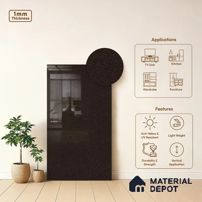 LM 21543 Brown Sugar 8ft x 4ft Texture Finish Decorative Laminate - 1 mm | Suitable for TV Unit, Wardrobe, Kitchen Cabinets