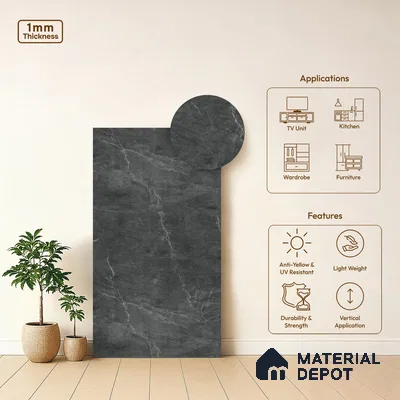 Stone Look LM 21551 Dynamic Venetino 8ft x 4ft Texture Finish Decorative Laminate - 1 mm | Suitable for TV Unit, Wardrobe, Kitchen Cabinets