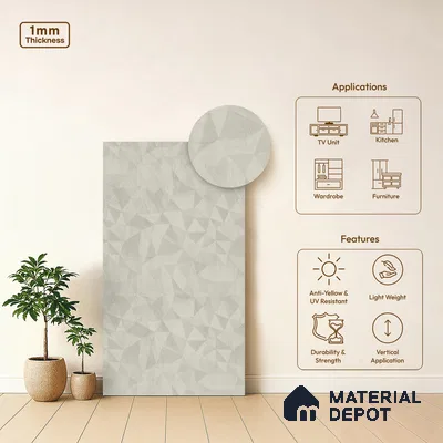 Wooden Look LM 21753 8ft x 4ft Texture Finish Decorative Laminate - 1 mm | Suitable for TV Unit, Wardrobe, Kitchen Cabinets