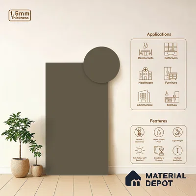 TR 1104 8 ft x 4 ft Super Matte Finish Acrylic Laminate - 1.5 mm | Suitable for Living Room, Kitchen, Office