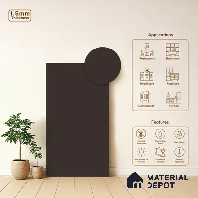 TR 1109 8 ft x 4 ft Super Matte Finish Acrylic Laminate - 1.5 mm | Suitable for Living Room, Kitchen, Office
