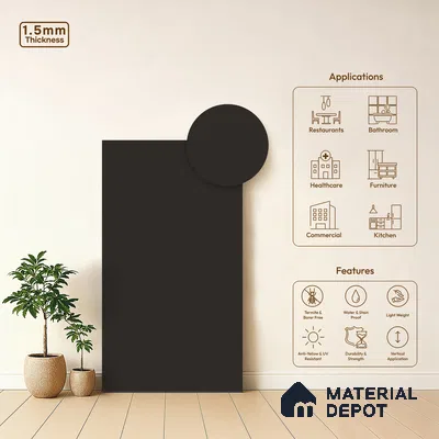 TR 1112 8 ft x 4 ft Super Matte Finish Acrylic Laminate - 1.5 mm | Suitable for Living Room, Kitchen, Office