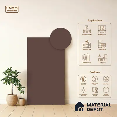 TR 1116 8 ft x 4 ft Ultra Matt Finish Intense Refined Gaze Series Ultra Matt Acrylic Laminate - 1.5 mm | Suitable for Living Room, Kitchen, Office