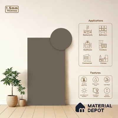 TR 1172 8 ft x 4 ft Super Matte Finish Acrylic Laminate - 1.5 mm | Suitable for Living Room, Kitchen, Office