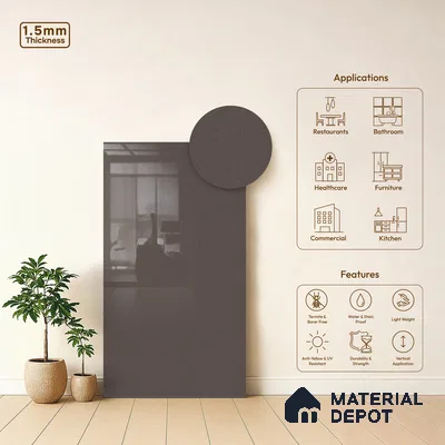 GA 4409 8 ft x 4 ft Metallic Finish 6H Antiscratch Acrylic Laminate - 1.5 mm