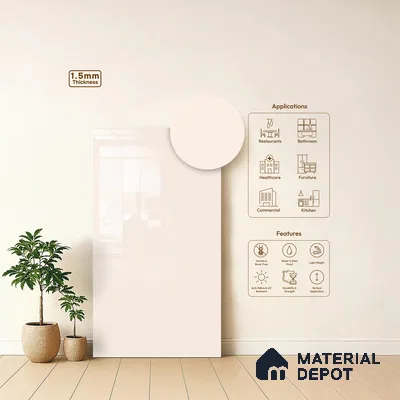 GA 4411 8 ft x 4 ft Metallic Finish 6H Antiscratch Acrylic Laminate - 1.5 mm