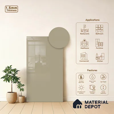 GA 4420 8 ft x 4 ft Metallic Finish 6H Antiscratch Acrylic Laminate - 1.5 mm