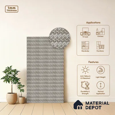 Brown Digital, Fabric Look LM 23625 8 ft x 4 ft Texture Finish Decorative Laminate - 1 mm | Suitable for TV Unit, Wardrobe, Kitchen Cabinets