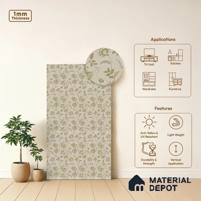 Brown Digital, Fabric Look LM 23632 8 ft x 4 ft Texture Finish Decorative Laminate - 1 mm | Suitable for TV Unit, Wardrobe, Kitchen Cabinets