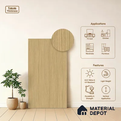 Wooden Look LM 13866 Riva Mille 8 ft x 4 ft Texture Finish Decorative Laminate - 1 mm | Suitable for TV Unit, Wardrobe, Kitchen Cabinets